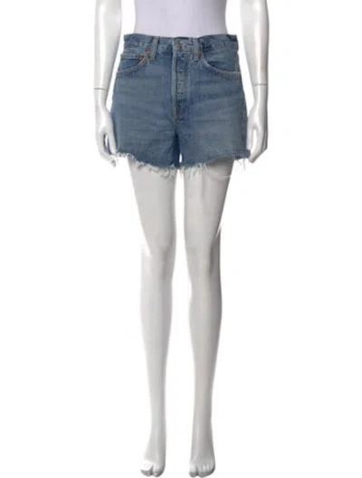 Pre-owned Agolde Mini Shorts In Blue