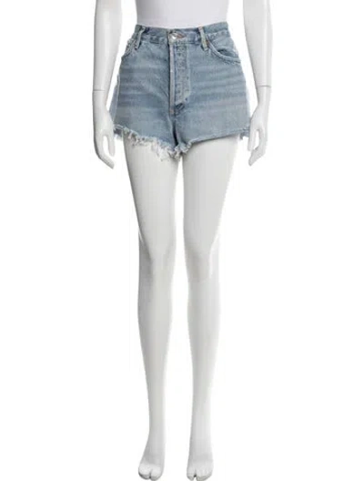 Pre-owned Agolde Mini Shorts In Blue