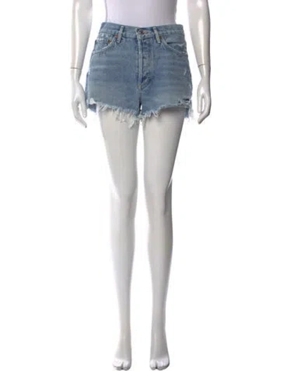 Pre-owned Agolde Mini Shorts In Blue