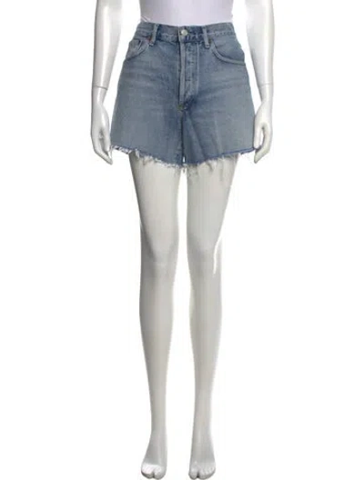 Pre-owned Agolde Mini Shorts In Blue