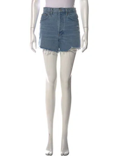Pre-owned Agolde Mini Shorts In Blue