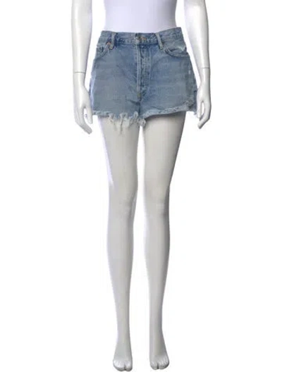 Pre-owned Agolde Mini Shorts In Blue