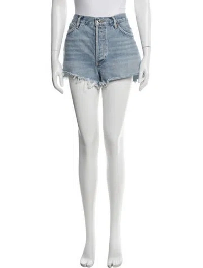Pre-owned Agolde Mini Shorts In Blue