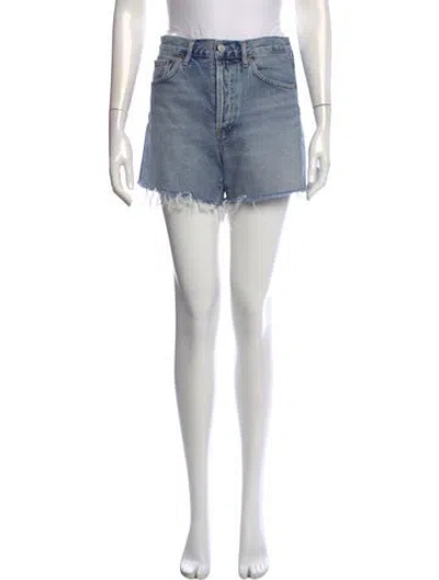 Pre-owned Agolde Mini Shorts In Blue