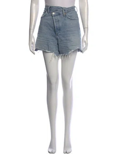 Pre-owned Agolde Mini Shorts In Blue