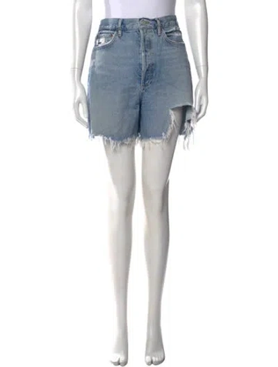 Pre-owned Agolde Mini Shorts In Blue