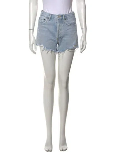 Pre-owned Agolde Mini Shorts In Blue