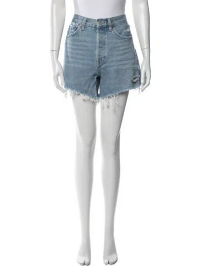 Pre-owned Agolde Mini Shorts In Blue