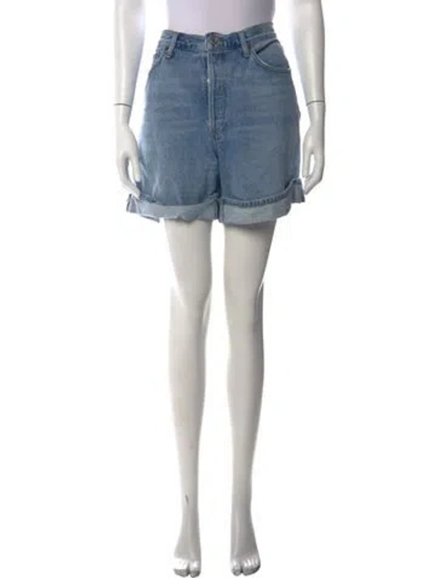Pre-owned Agolde Mini Shorts In Blue