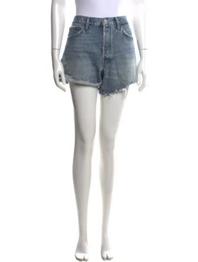 Pre-owned Agolde Mini Shorts In Blue