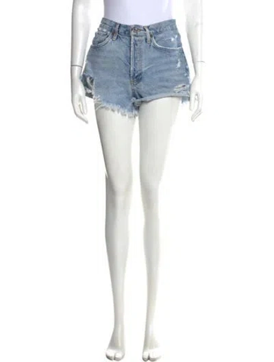 Pre-owned Agolde Mini Shorts In Blue