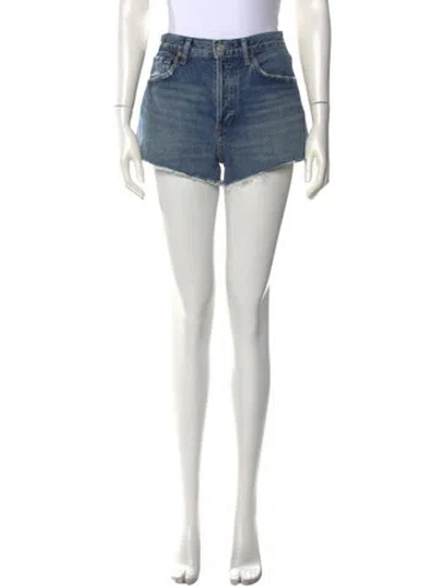 Pre-owned Agolde Mini Shorts In Blue