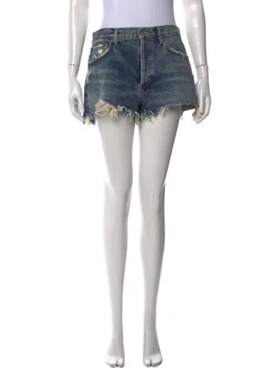 Pre-owned Agolde Mini Shorts In Blue
