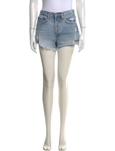 Pre-owned Agolde Mini Shorts In Blue