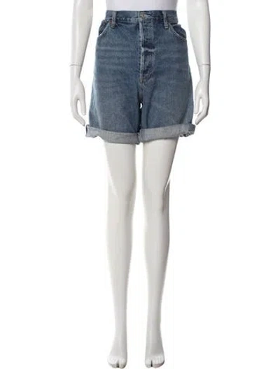 Pre-owned Agolde Mini Shorts In Blue