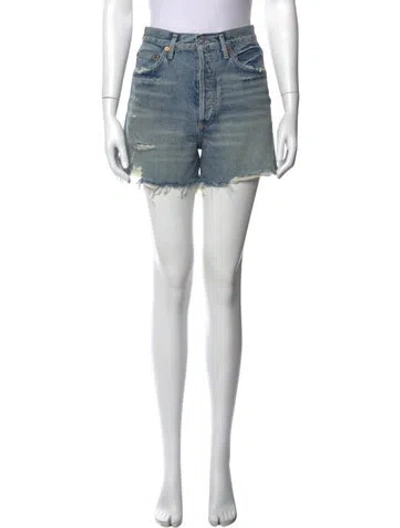 Pre-owned Agolde Mini Shorts In Blue