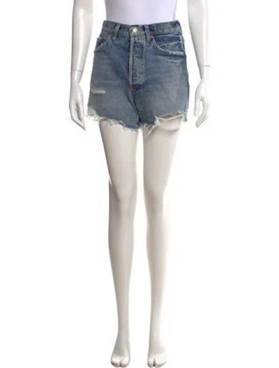 Pre-owned Agolde Mini Shorts In Blue