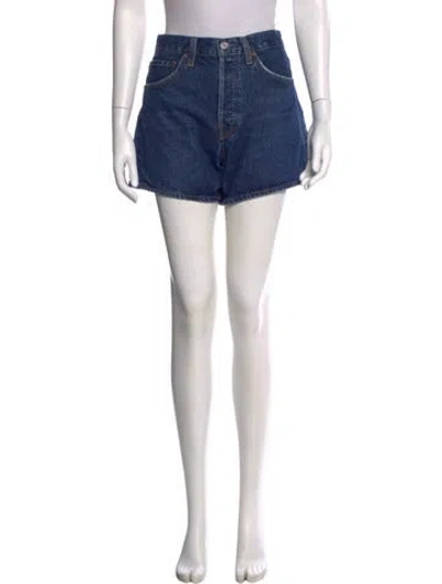 Pre-owned Agolde Mini Shorts In Blue
