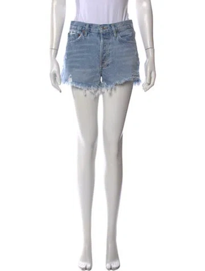 Pre-owned Agolde Mini Shorts In Blue