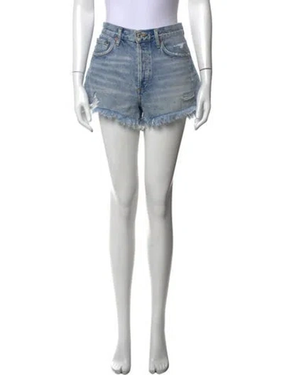 Pre-owned Agolde Mini Shorts In Blue