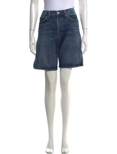 Pre-owned Agolde Mini Shorts In Blue