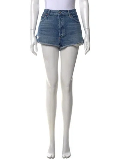 Pre-owned Agolde Mini Shorts In Blue