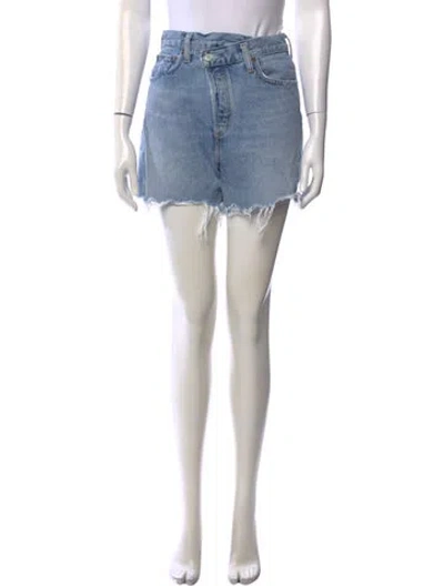 Pre-owned Agolde Mini Shorts In Blue