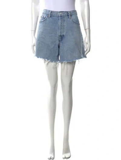 Pre-owned Agolde Mini Shorts In Blue