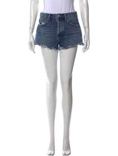 Pre-owned Agolde Mini Shorts In Blue