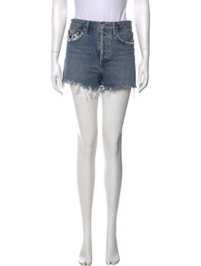 Pre-owned Agolde Mini Shorts In Blue