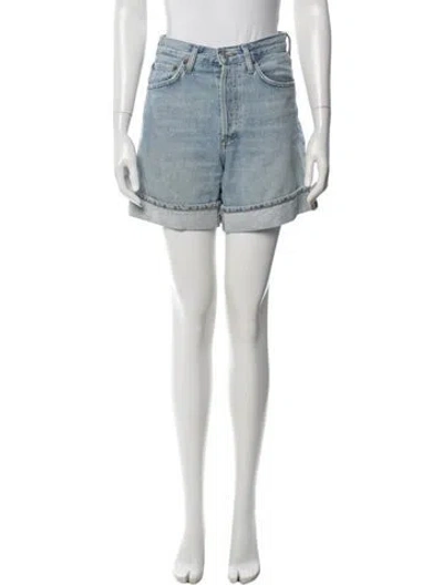 Pre-owned Agolde Mini Shorts In Blue
