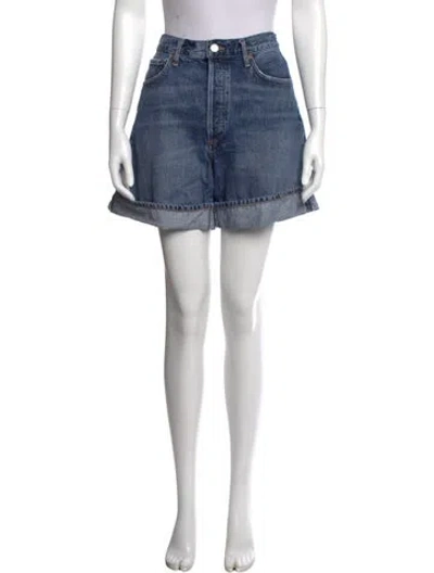 Pre-owned Agolde Mini Shorts In Blue