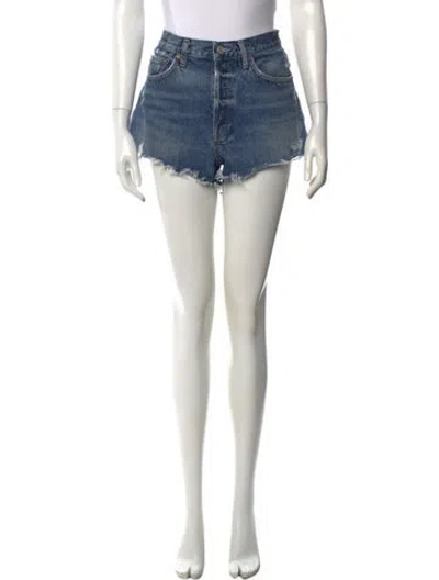 Pre-owned Agolde Mini Shorts In Blue