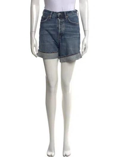 Pre-owned Agolde Mini Shorts In Blue