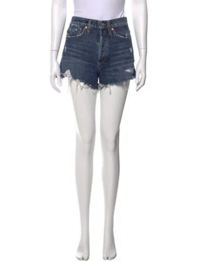 Pre-owned Agolde Mini Shorts In Blue