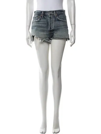 Pre-owned Agolde Mini Shorts In Blue