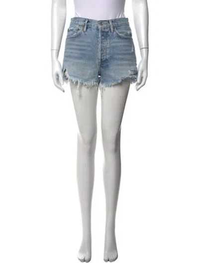 Pre-owned Agolde Mini Shorts In Blue