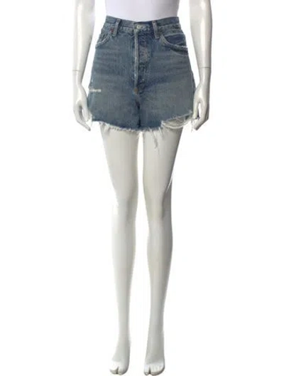 Pre-owned Agolde Mini Shorts In Blue