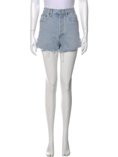 Pre-owned Agolde Mini Shorts In Blue