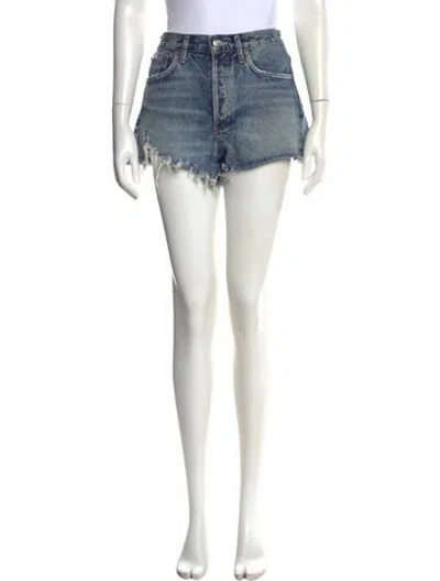 Pre-owned Agolde Mini Shorts In Blue