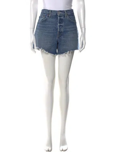 Pre-owned Agolde Mini Shorts In Blue