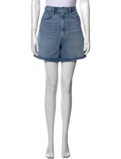 Pre-owned Agolde Mini Shorts In Blue