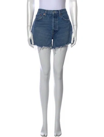 Pre-owned Agolde Mini Shorts In Blue