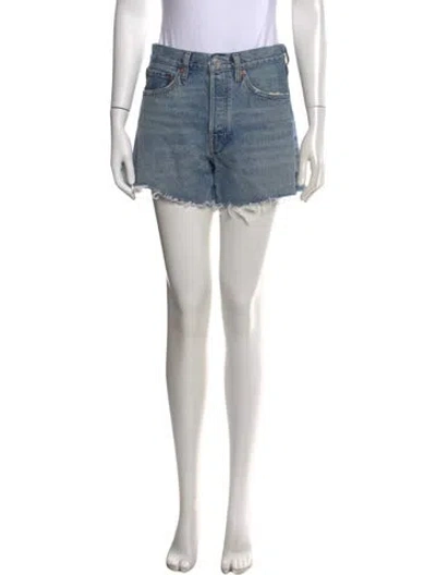 Pre-owned Agolde Mini Shorts In Blue