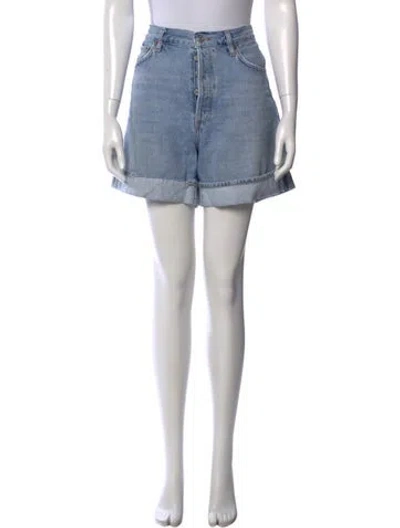 Pre-owned Agolde Mini Shorts In Blue