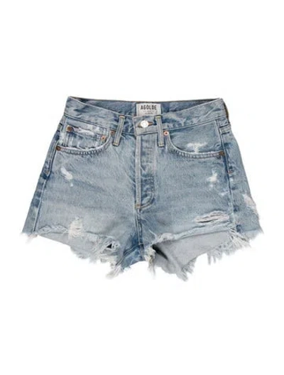 Pre-owned Agolde Mini Shorts In Blue