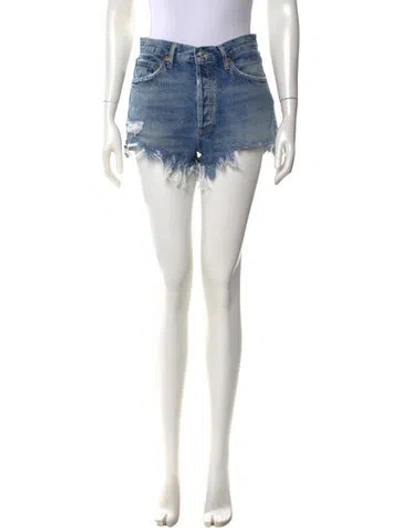 Pre-owned Agolde Mini Shorts In Blue