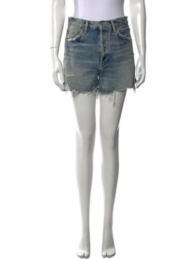 Pre-owned Agolde Mini Shorts In Blue