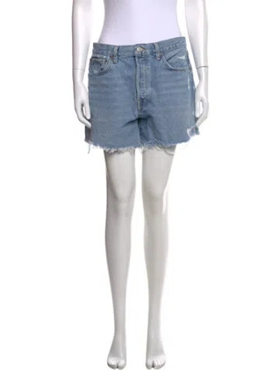 Pre-owned Agolde Mini Shorts In Blue