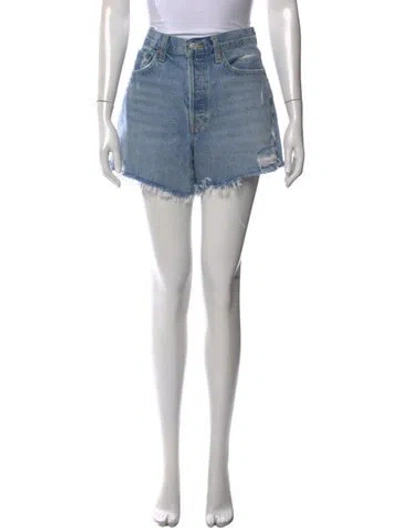 Pre-owned Agolde Mini Shorts In Blue